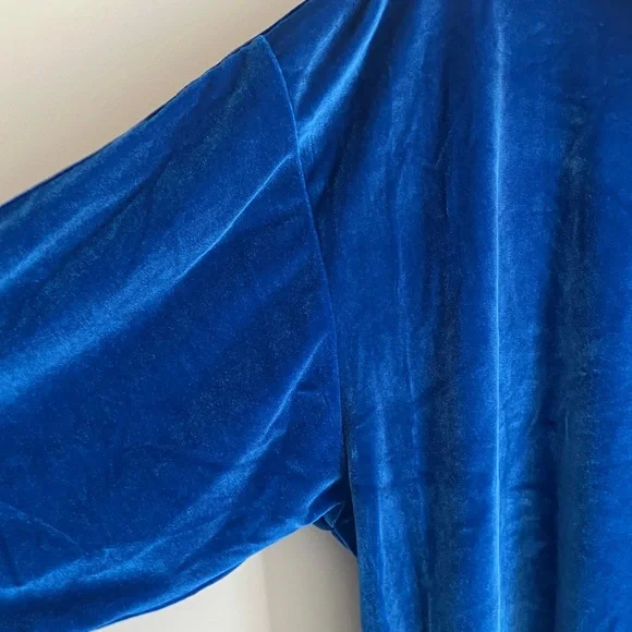 AVIATOR NATION Royal Blue Velour Hoodie with Stripes Women’s Size L NWT - Picture 8 of 11